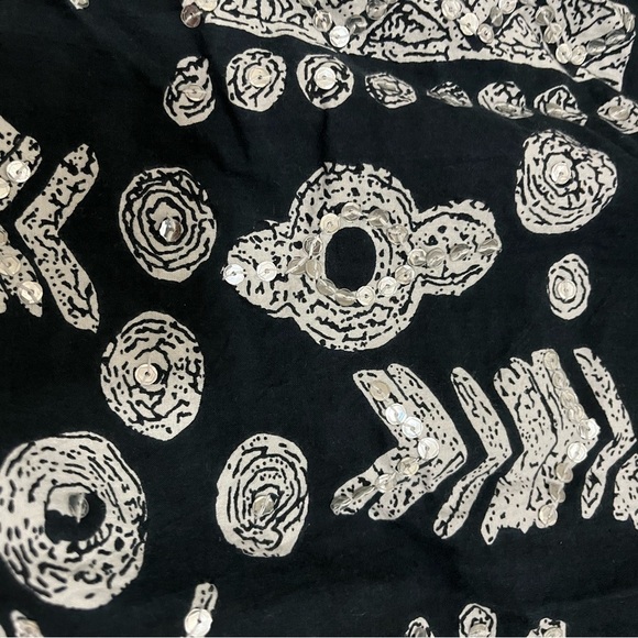 Liz and Me Black & white sequels Ruffle Boho Skirt. Gypsy Midi - Picture 8 of 9